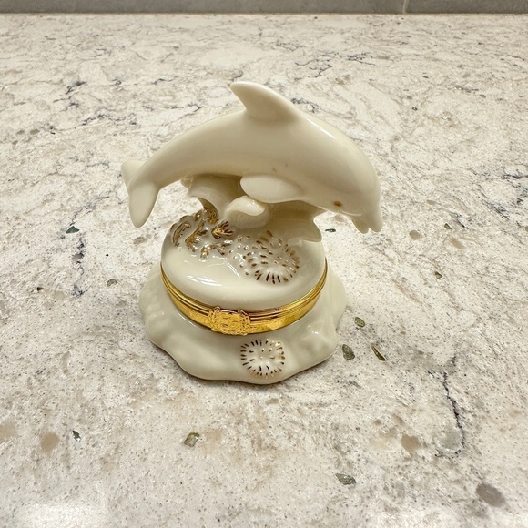 Lenox Dolphin Trinket Box - Picture 1 of 10